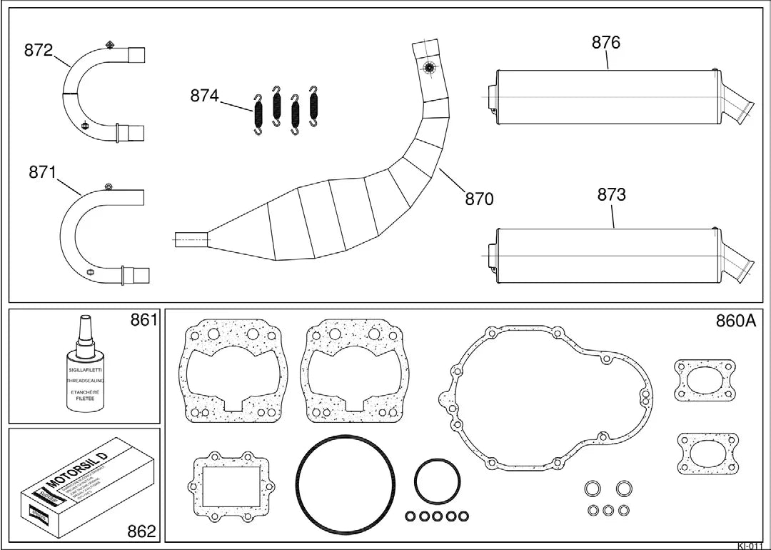 175CC SSE EXHAUST & GASKET