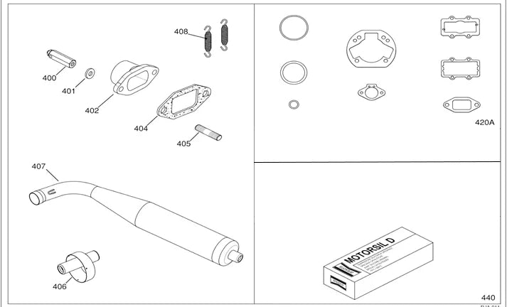 KA100 EXHAUST & GASKET