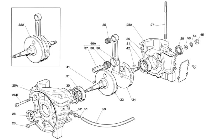 M1 CRANKCASE & CRANKSHAFT