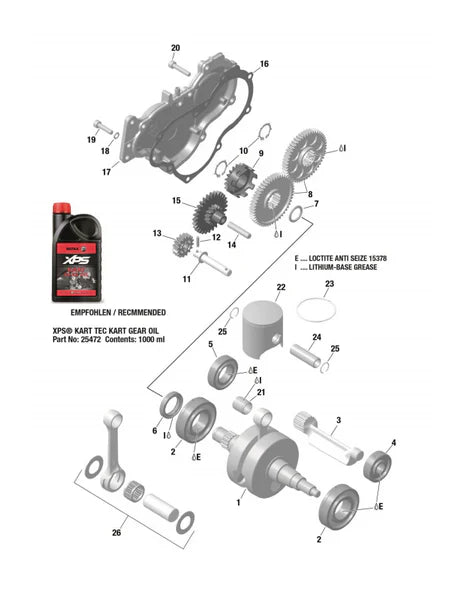 ROTAX DRIVETRAIN. GEARBOX. BALANCE SHAFT